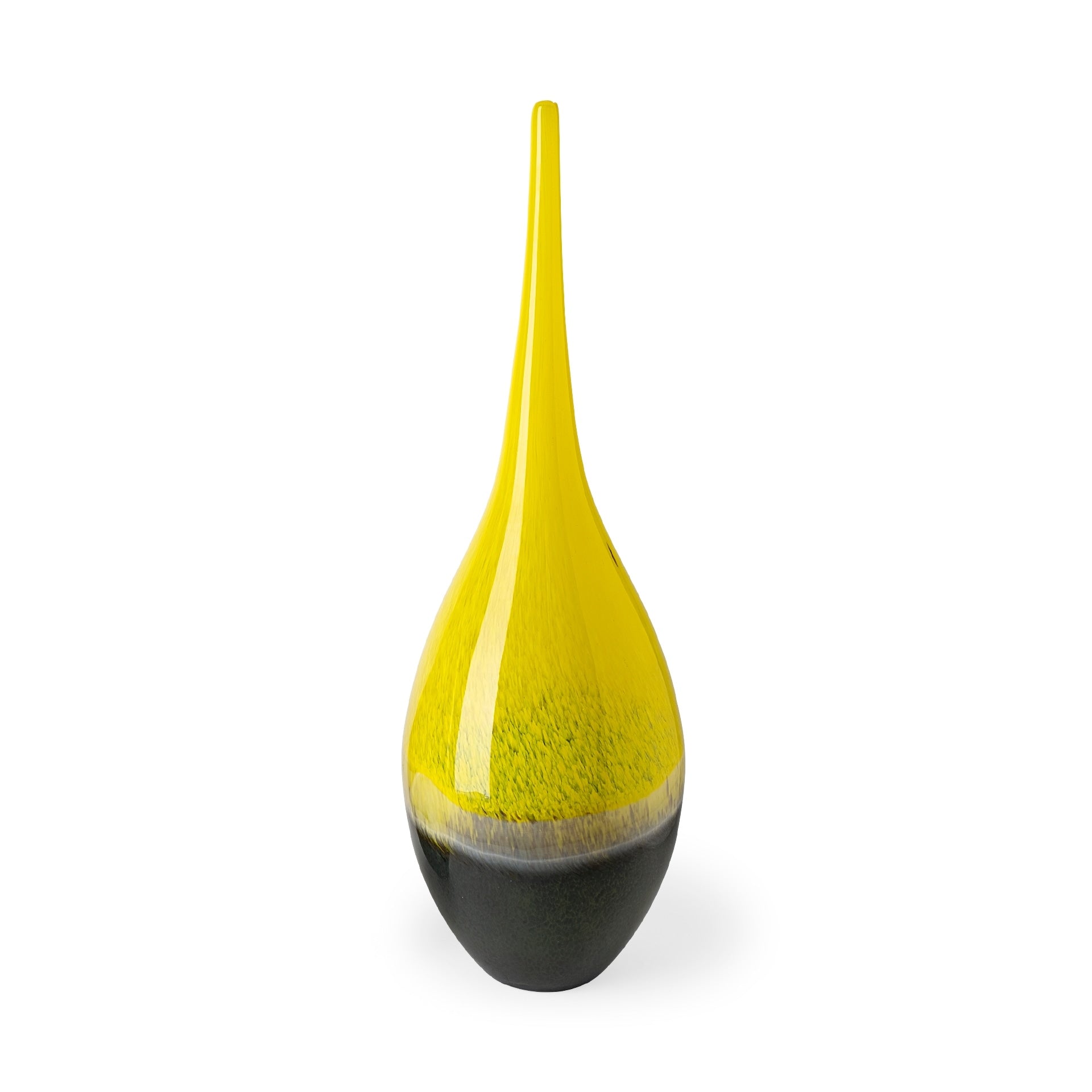 Jasse Yellow And Gray Glass Vase