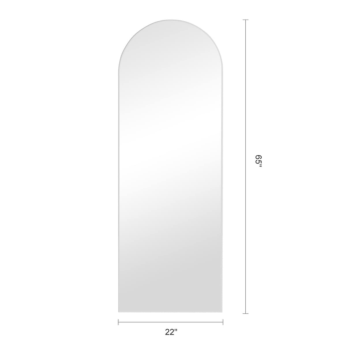 Arched Full Length Mirror, 64*21, Large Floor Mirror with Stand, Full Body Mirror Standing Mirror