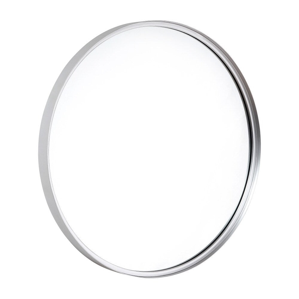 Wall Mount Shatterproof Round Accent Wall Mirror with Metal Frame