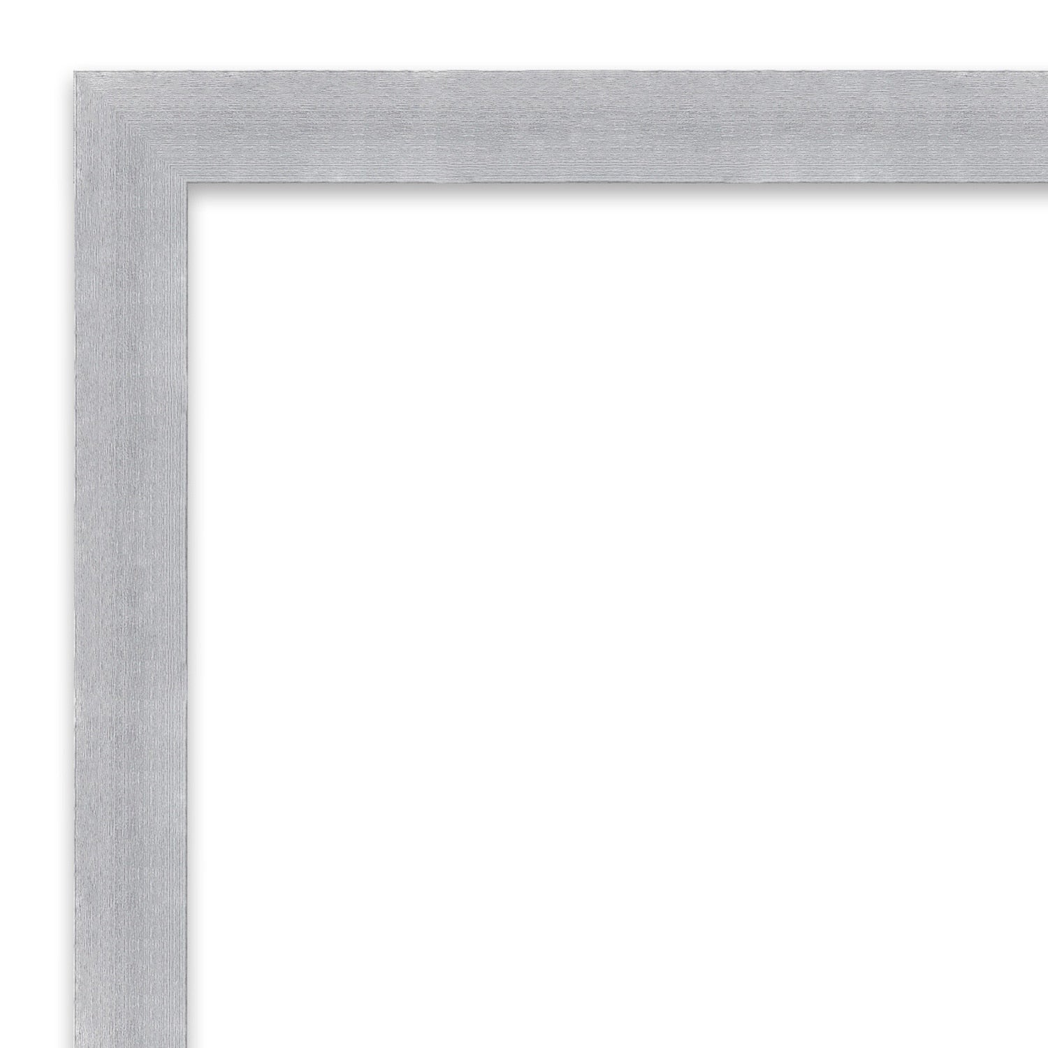 Beveled Bathroom Wall Mirror - Grace Brushed Narrow Frame