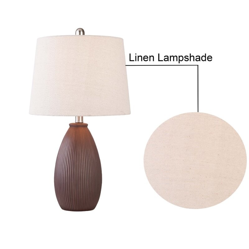 22.25 Ceramic Round Table Lamp (Set of 2)