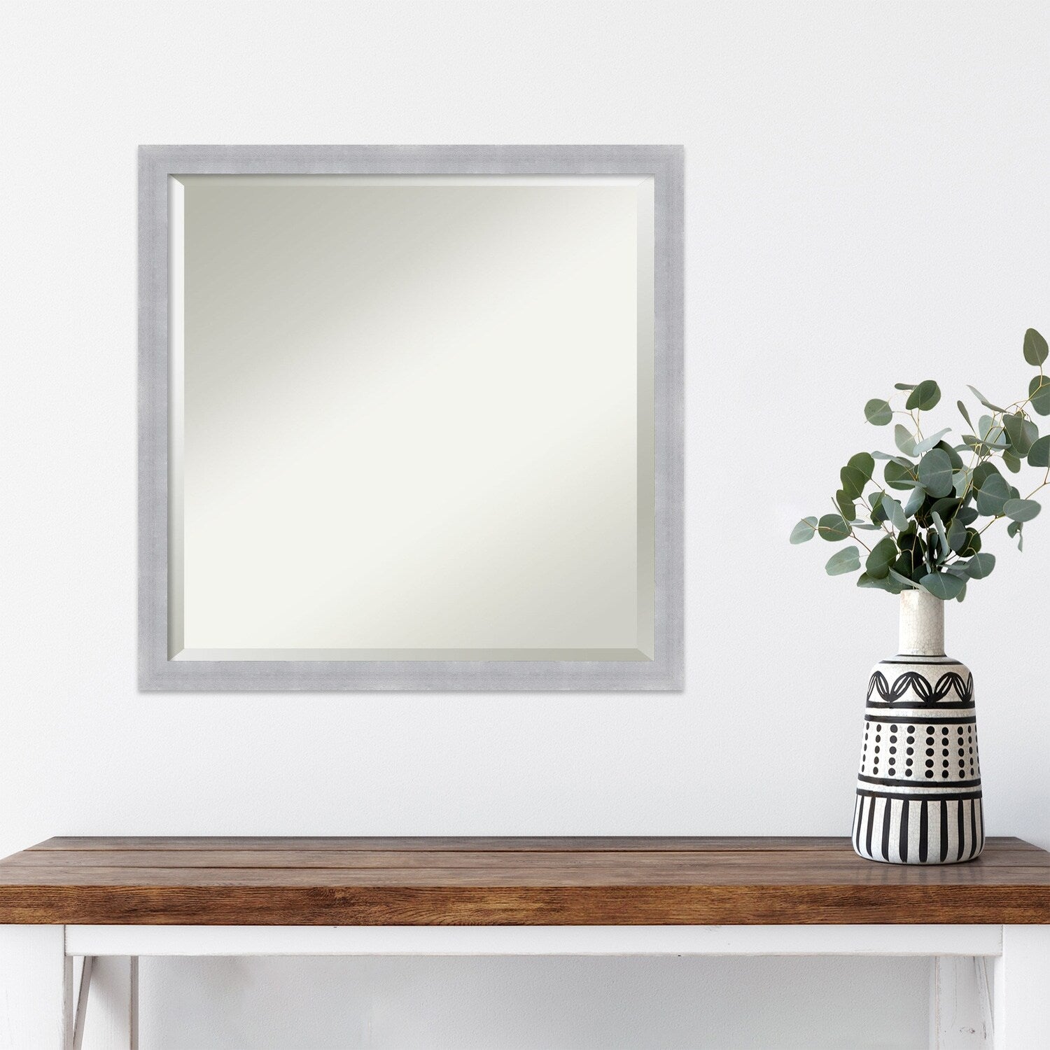 Beveled Wall Mirror - Grace Brushed Gold Narrow Frame