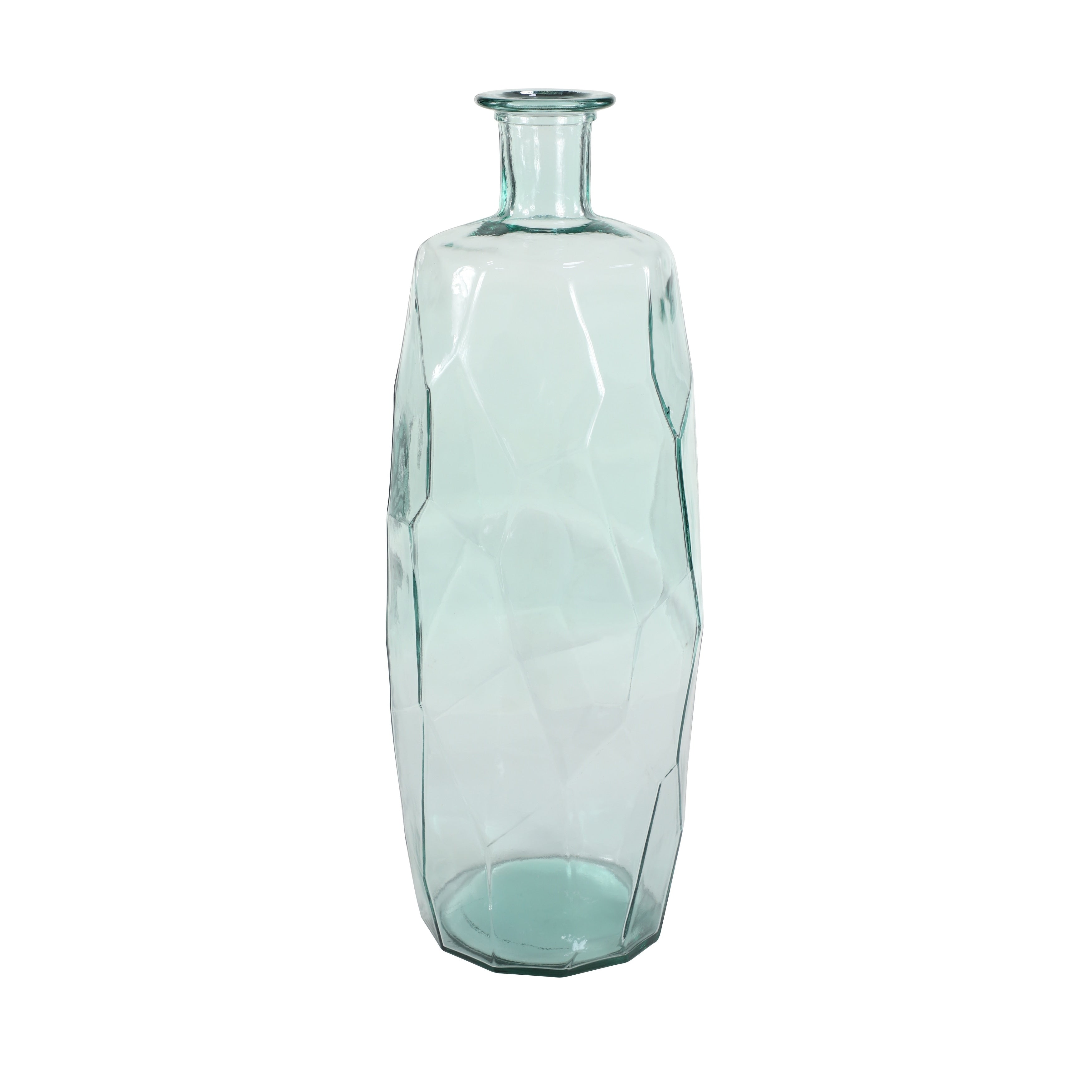 Recycled Glass Bottle Vase Collection Made in Spain - Multiple Sizes - Clear, Blue, Teal, Green