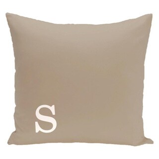 Brown 26 x 26-inch Monogram Print Decorative Pillow