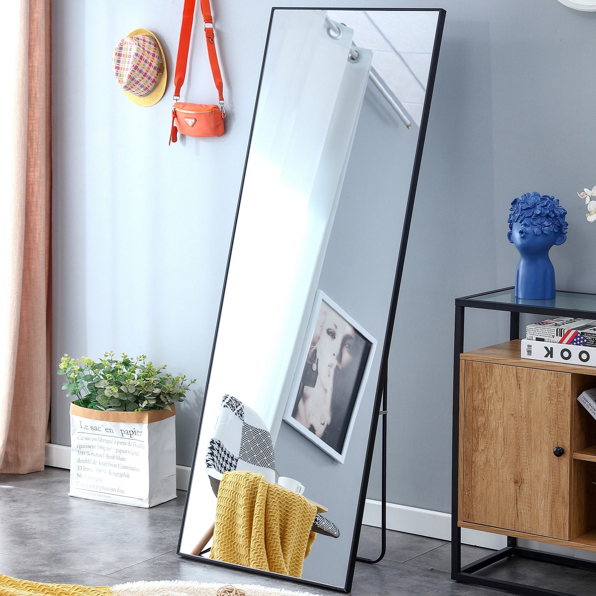 Solid Wood Frame Floor Mirror