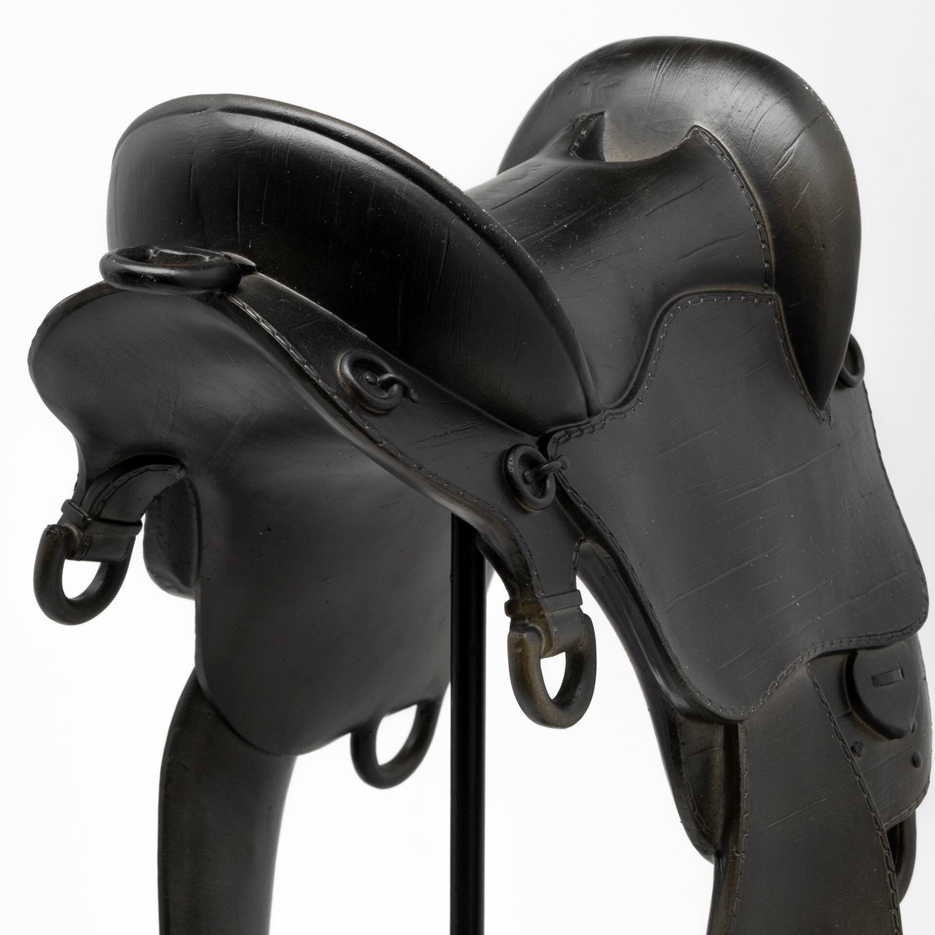 Colt I Black Resin & Metal Western Horse Saddle