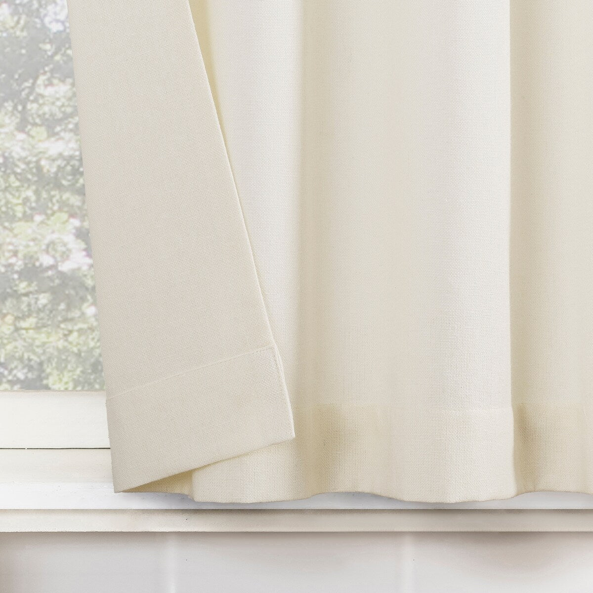 Archaeo Cotton Blend Button Tab Top Cafe Curtain Valance