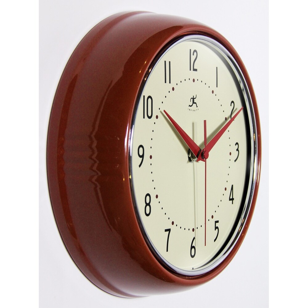 Round Retro Kitchen Wall Clock by Infinity Instruments