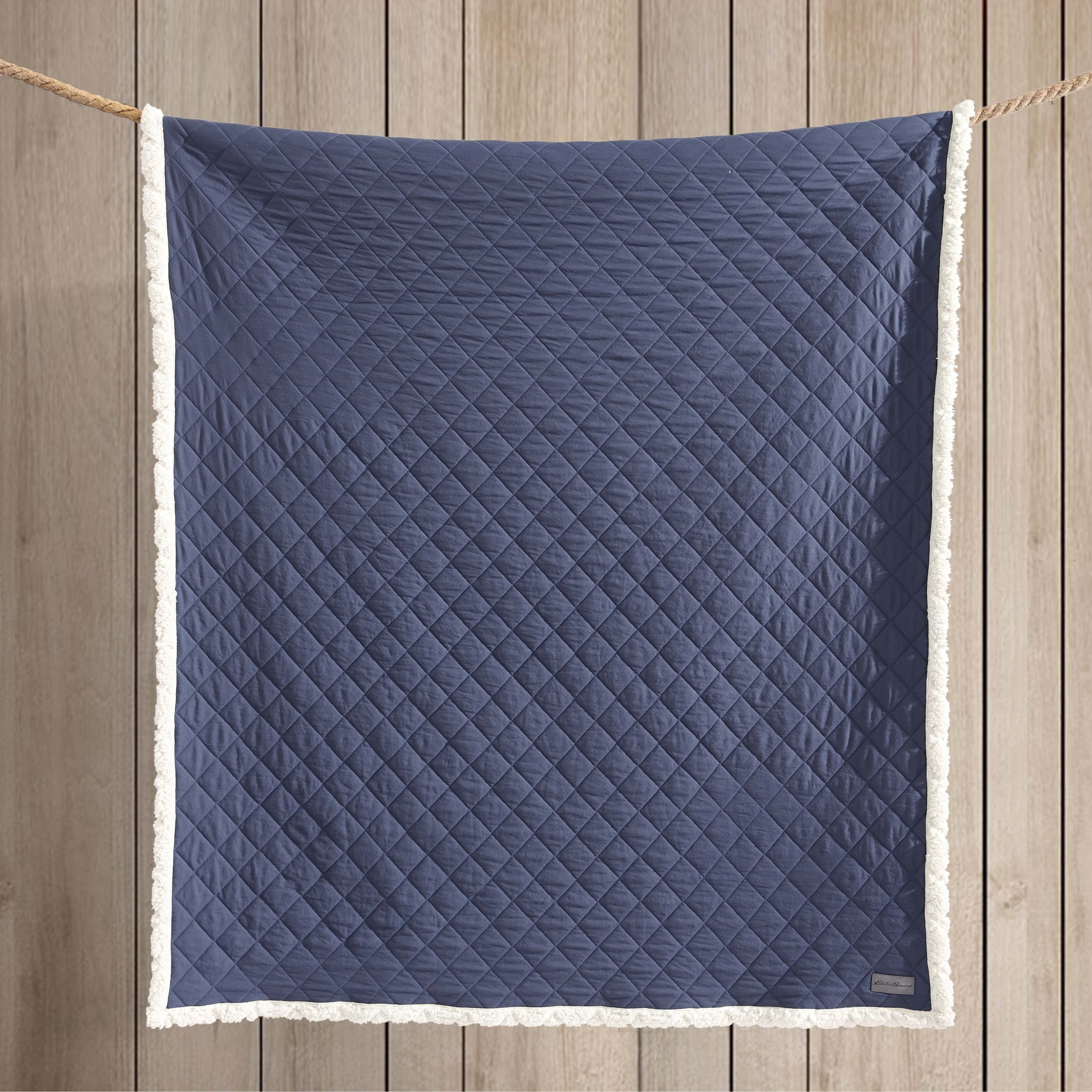 Eddie Bauer Essential Blue 50 X 60 Throw Blanket