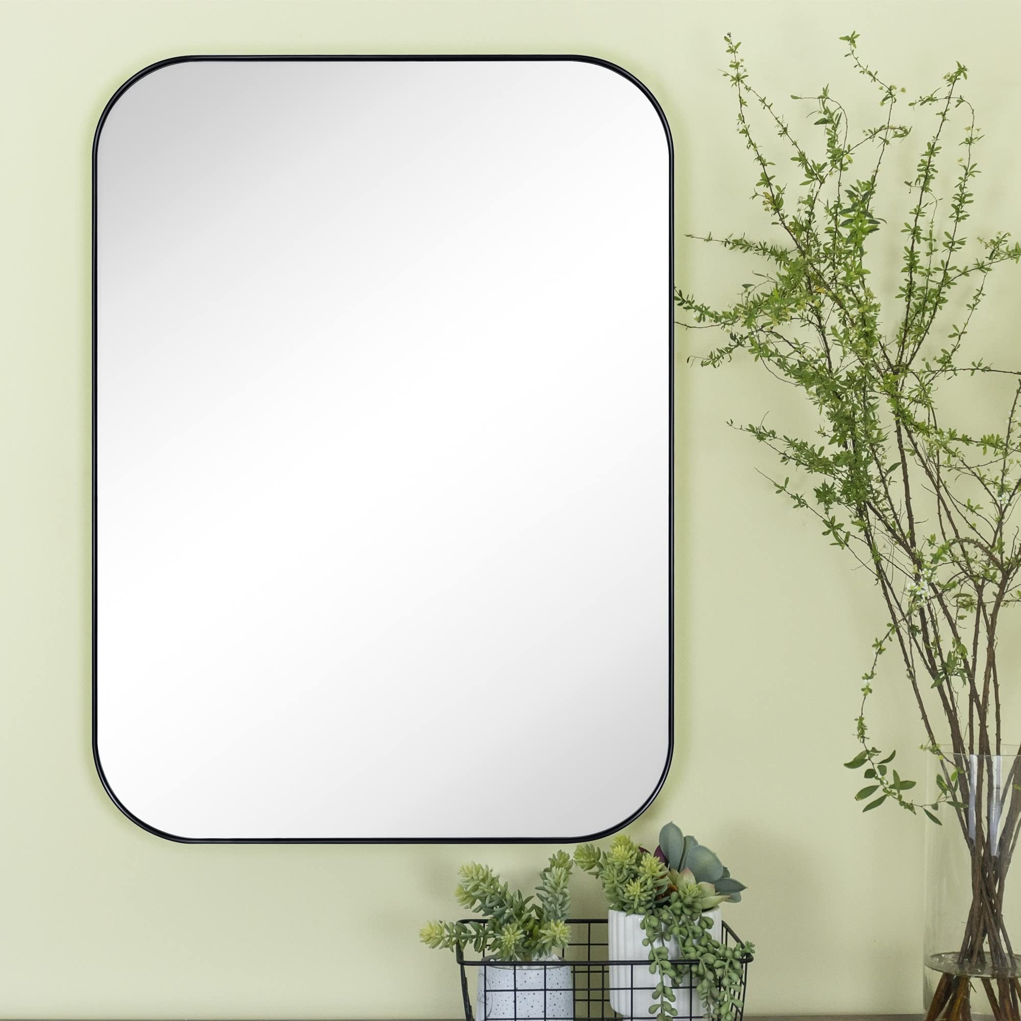 TEHOME Mid-Century Modern Chic Metal Rounded Wall Mirrors