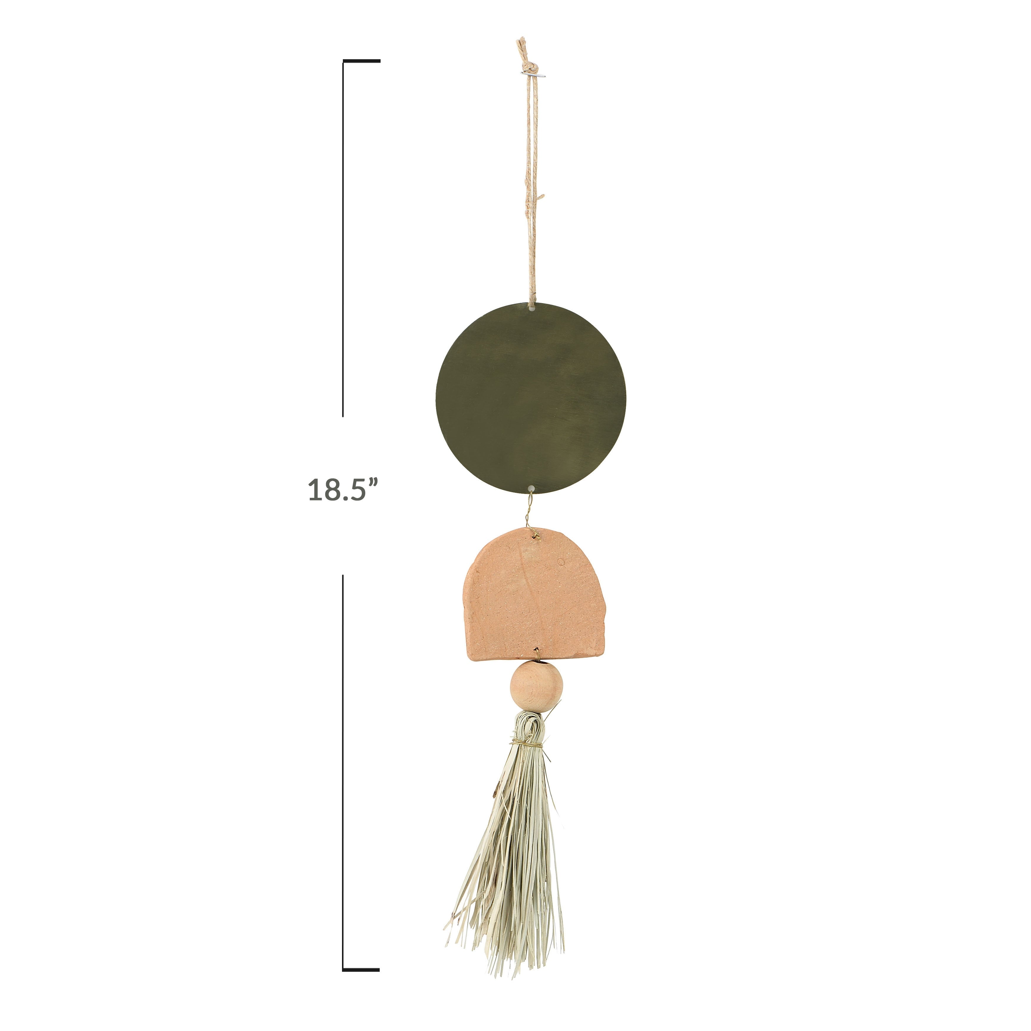 Metal & Terracotta Hanging Ornament