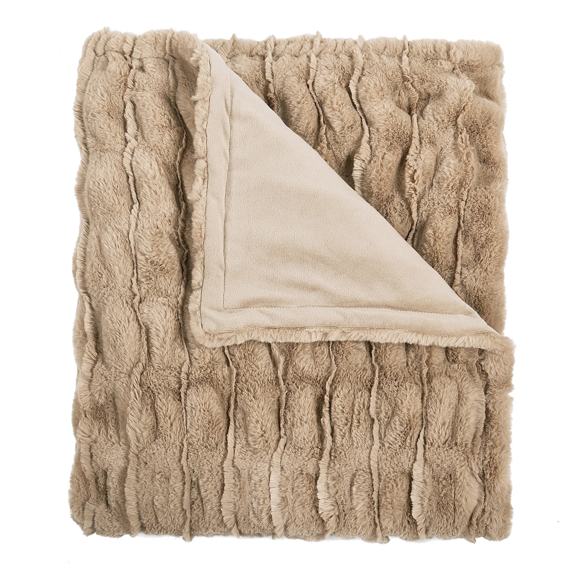 Home Soft Things Stretchy Solid Color FauxFur Throw Cozy Soft Blanket