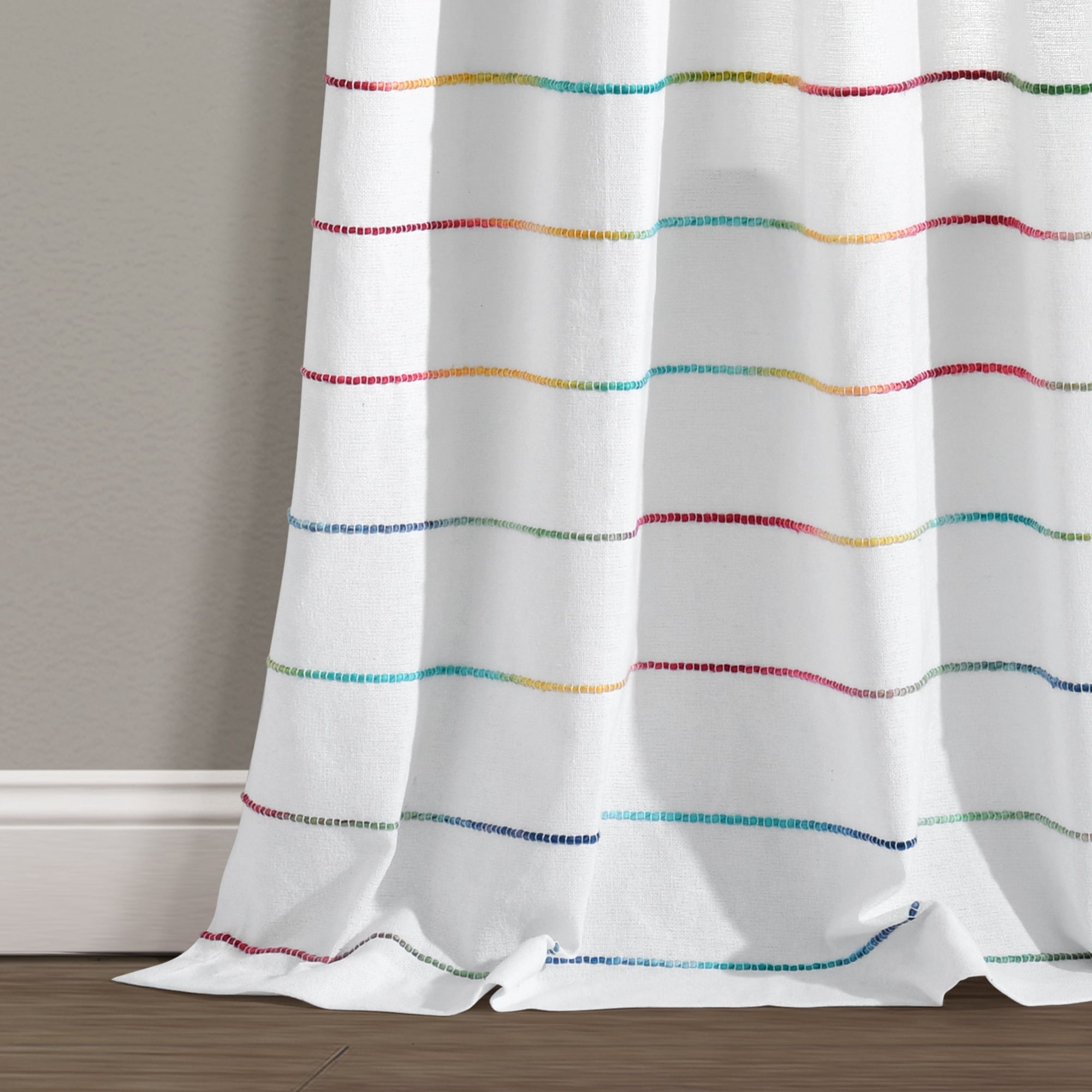 Carson Carrington Pajebo Ombre Stripe Cotton Curtain Panel Pair