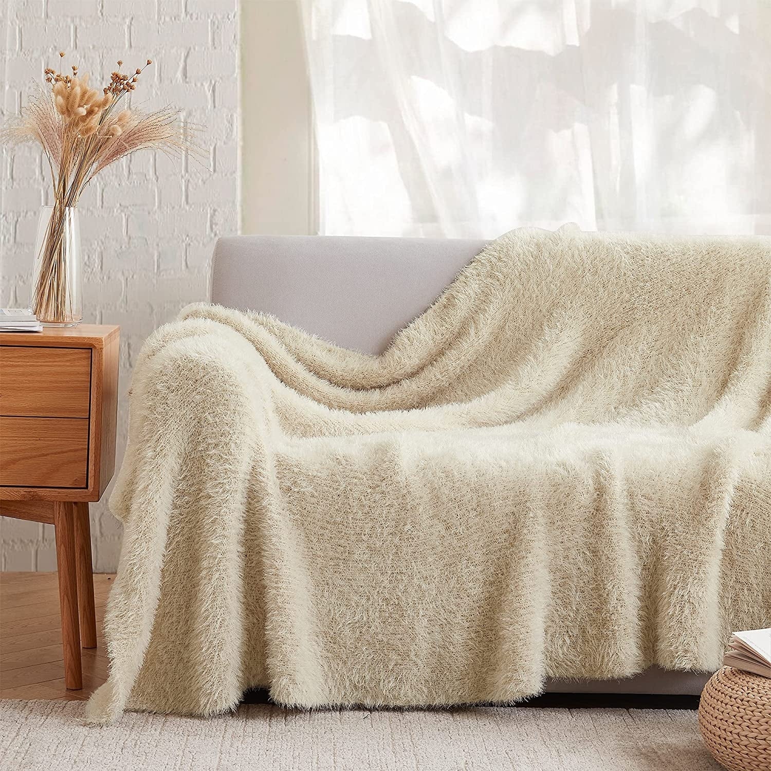 Cozy Potato Crazy Messy Plush Throw Blanket