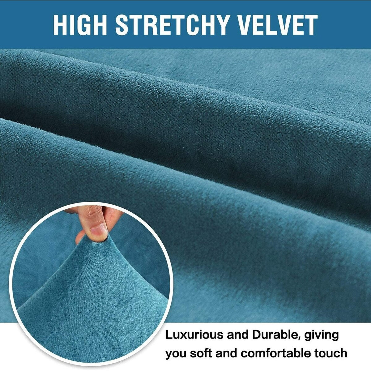 Enova Home Sofa Slipcover Couch Covers, Ultra Soft Thick Stretch Velvet Fabric Sofa Slipcover 3-Seater Couch Covers