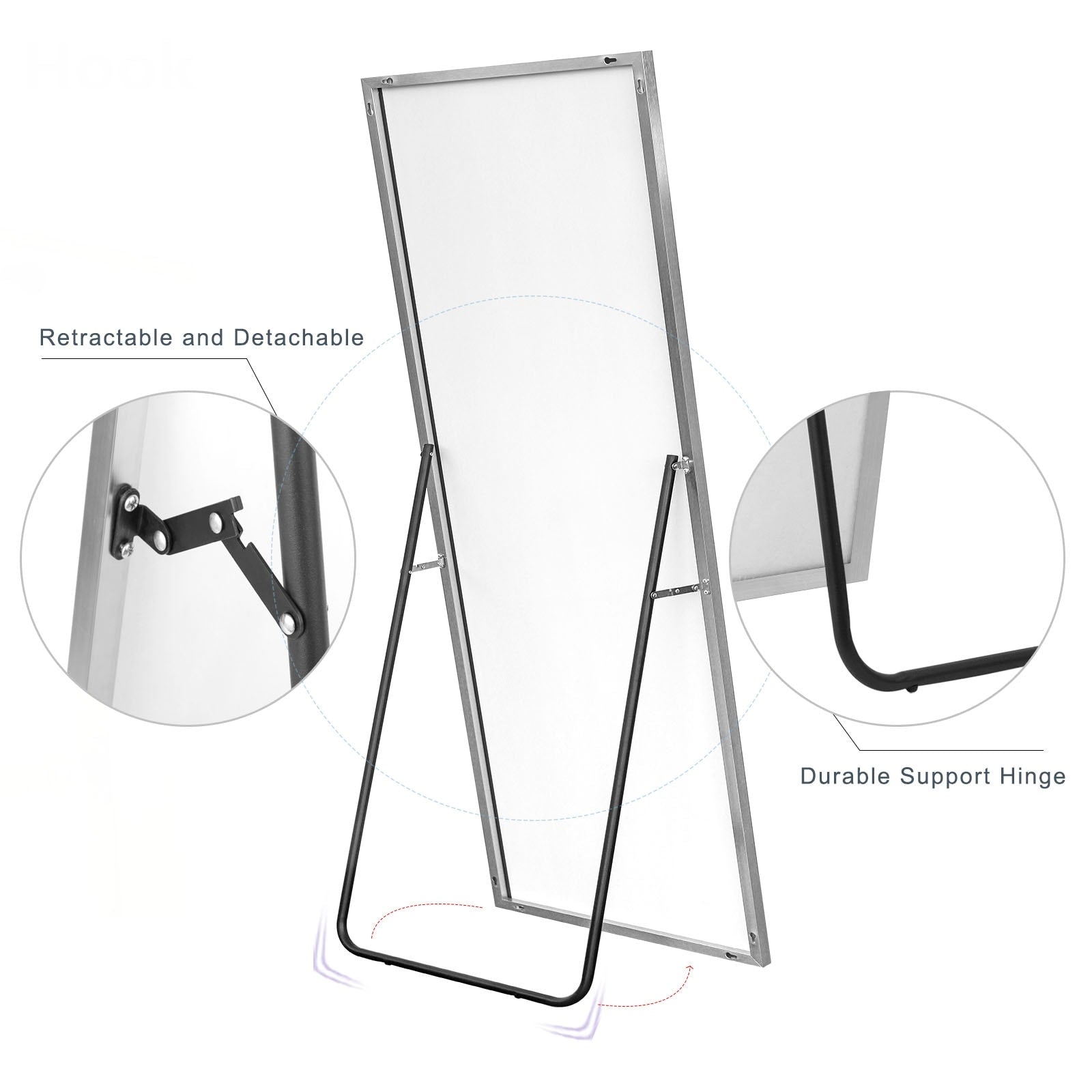 Aluminum Alloy Full Length Floor Mirror