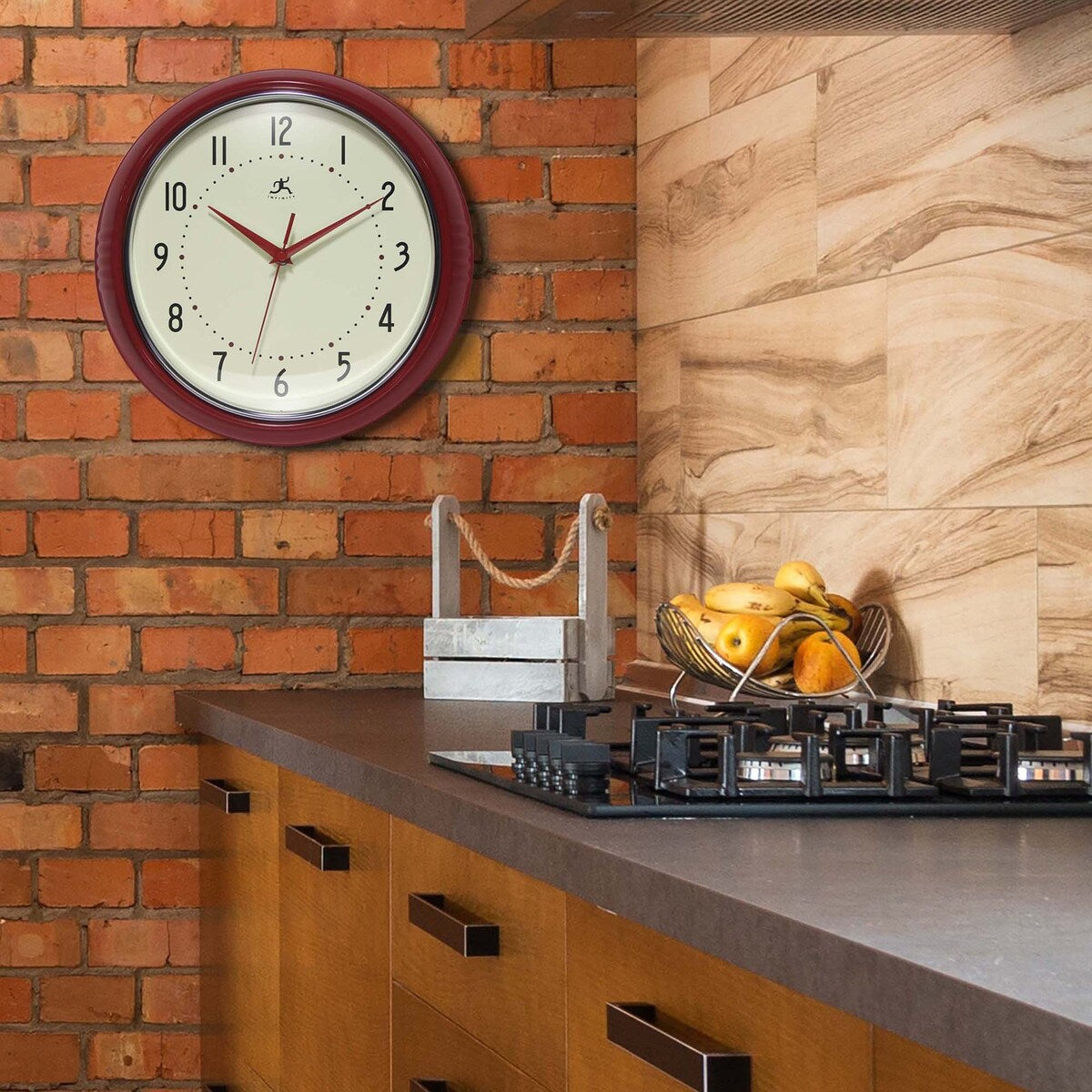 Round Retro Kitchen Wall Clock by Infinity Instruments