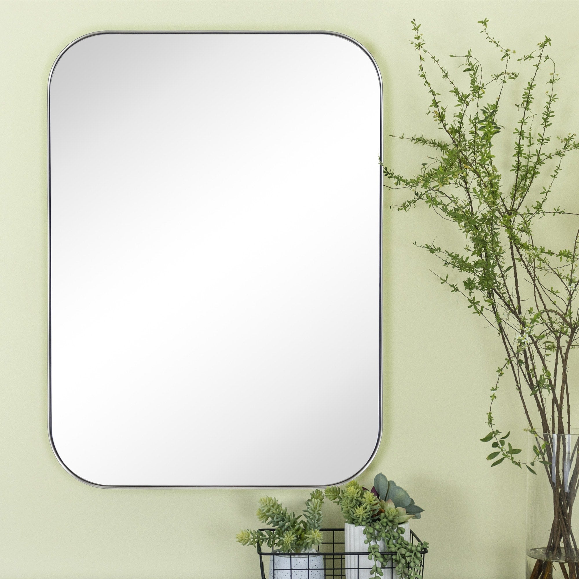 TEHOME Mid-Century Modern Chic Metal Rounded Wall Mirrors