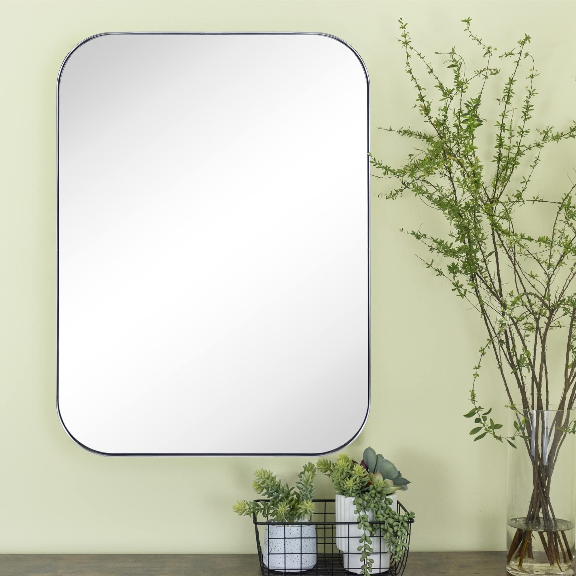 TEHOME Mid-Century Modern Chic Metal Rounded Wall Mirrors