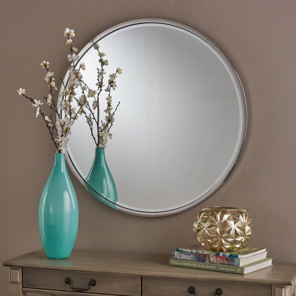 Verbena Circular Wall Mirror by Christopher Knight Home - Silver