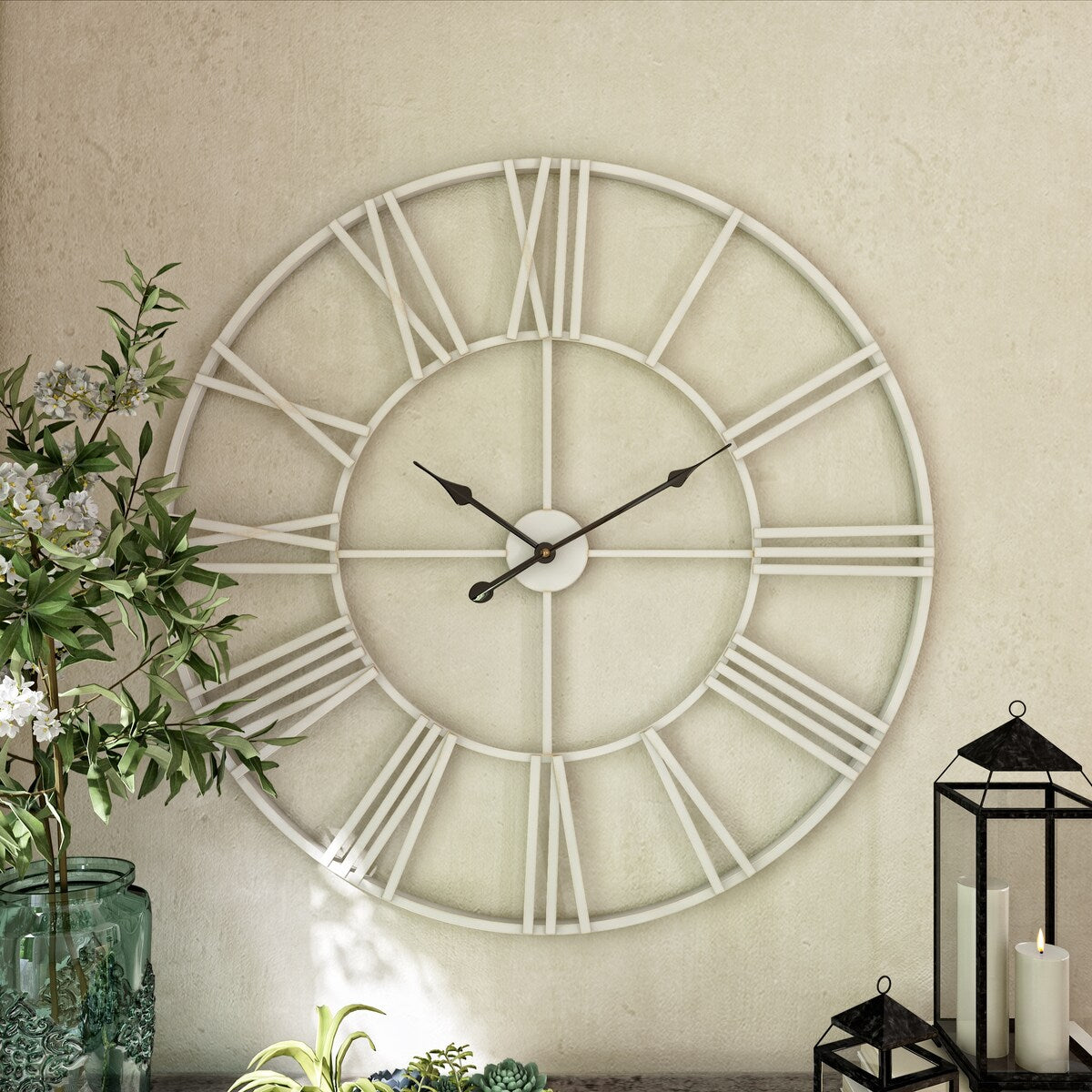 Solange Round Metal Wall Clock