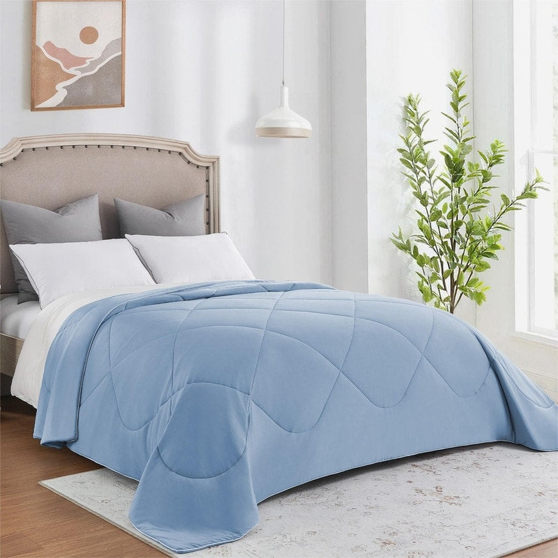 Lightweight Breathable Dual-side Cooling Blanket for Hot Sleepers, Cool Touch Comforter