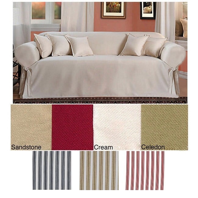 Classic Slipcovers Brushed Twill Sofa Slipcover