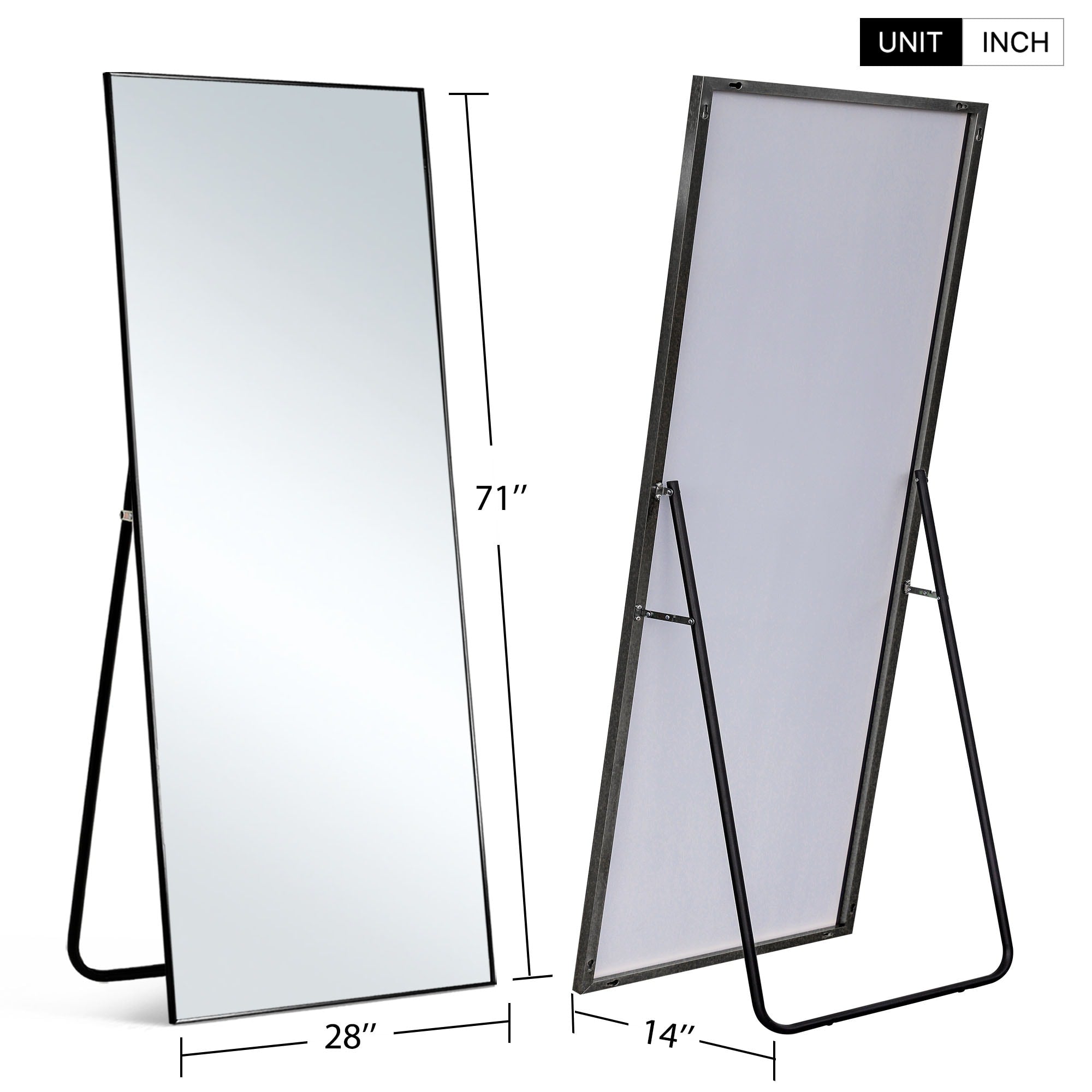 Aluminum Alloy Full Length Floor Mirror