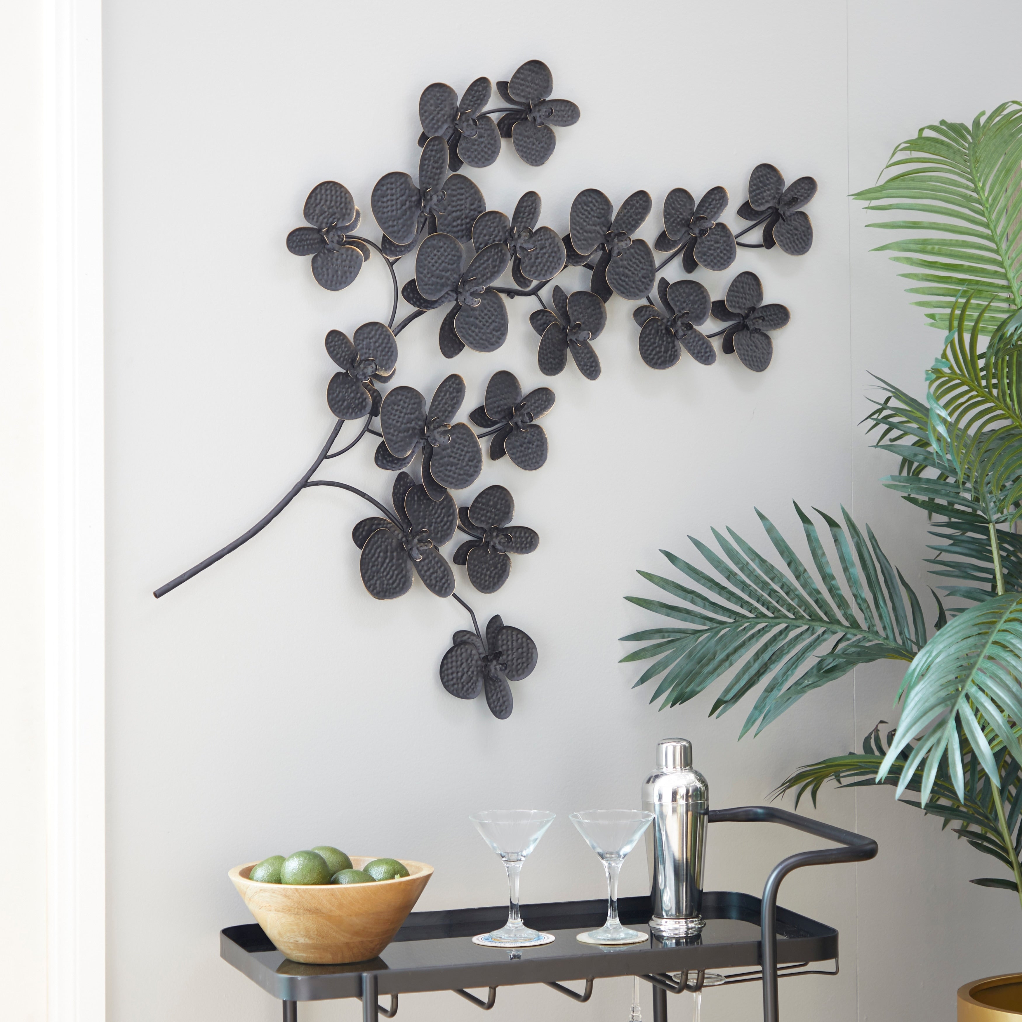 Black Iron Contemporary Wall Decor 46 x 31 x 3