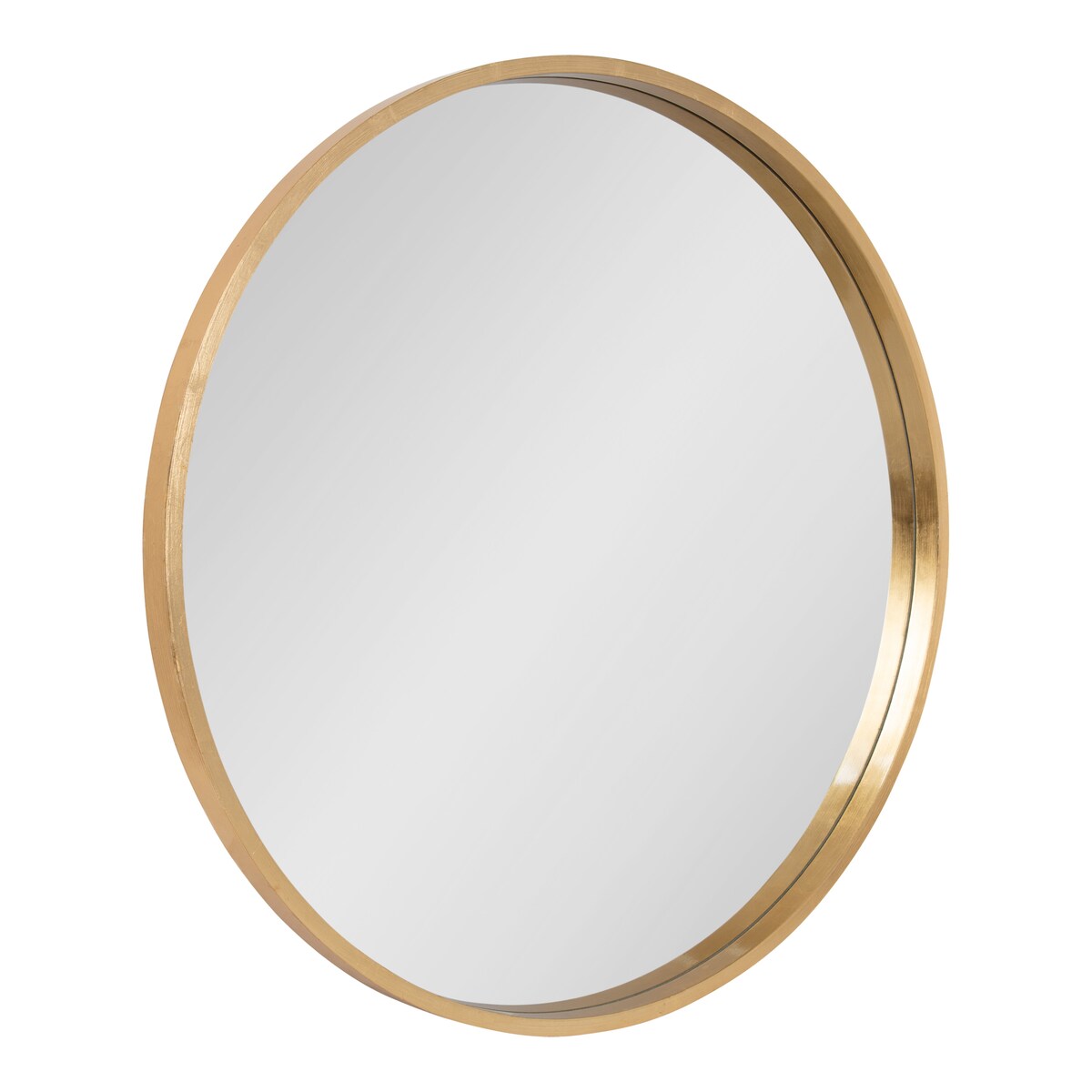 Kate and Laurel Travis Round Wood Accent Wall Mirror