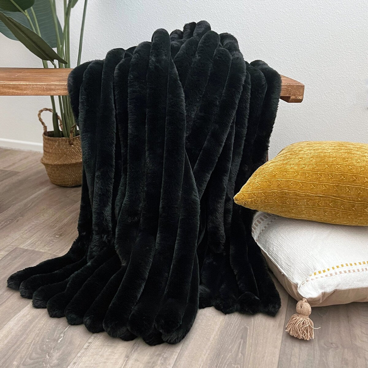 The Mood Puffy Channel FauxFur Throw