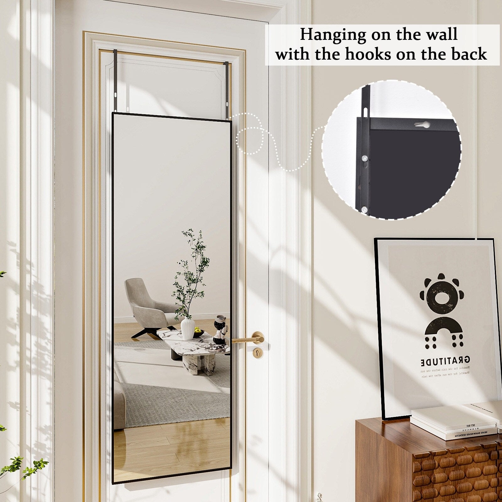 Large Standing Full Length Mirror Wall Decor for Hanging