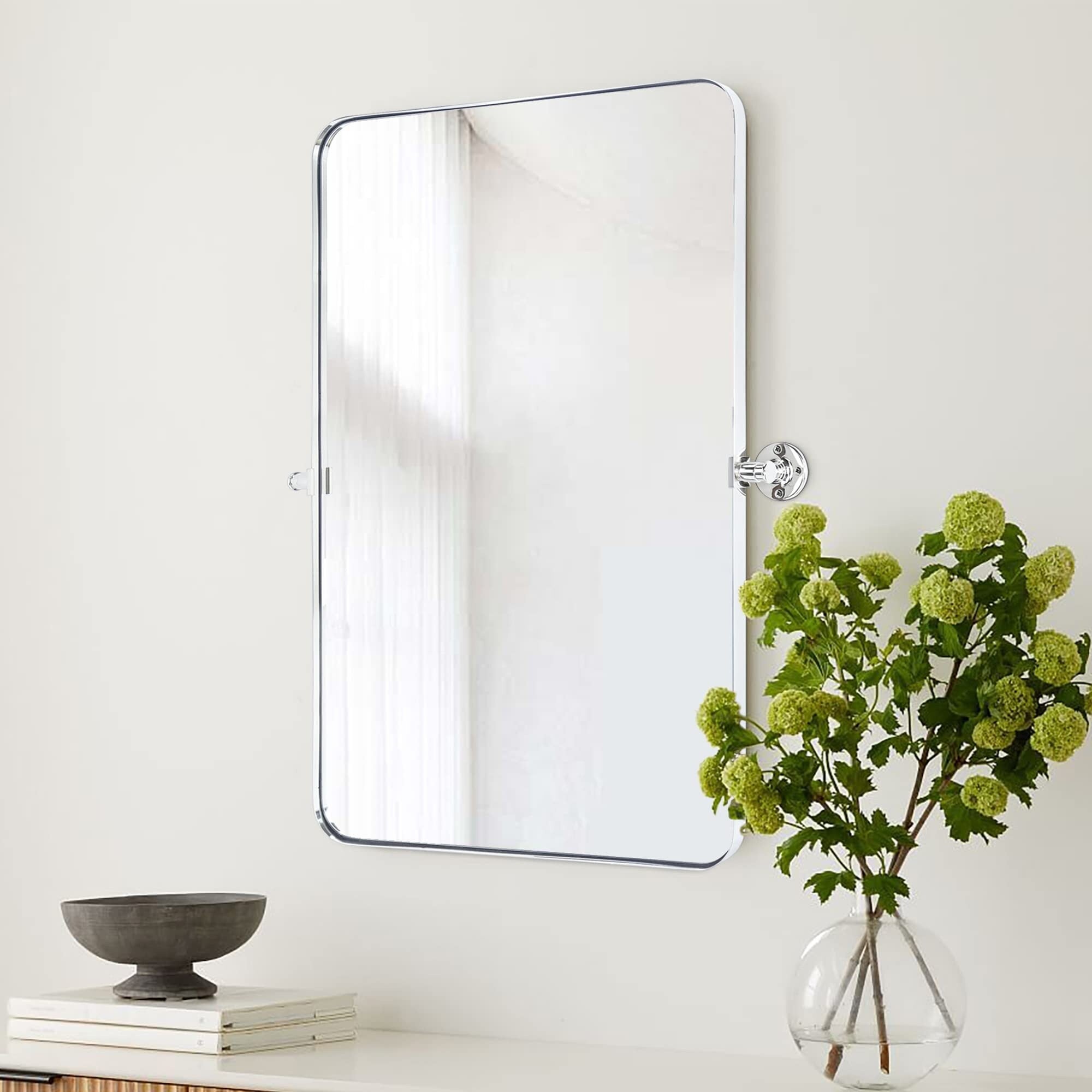 TEHOME Jonathan Rectangle Pivot Tilt Metal Wall Mirror