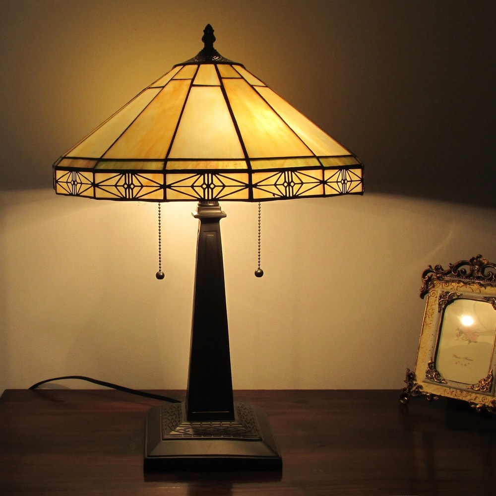 Tiffany Style Mission Design 2-light Table Lamp