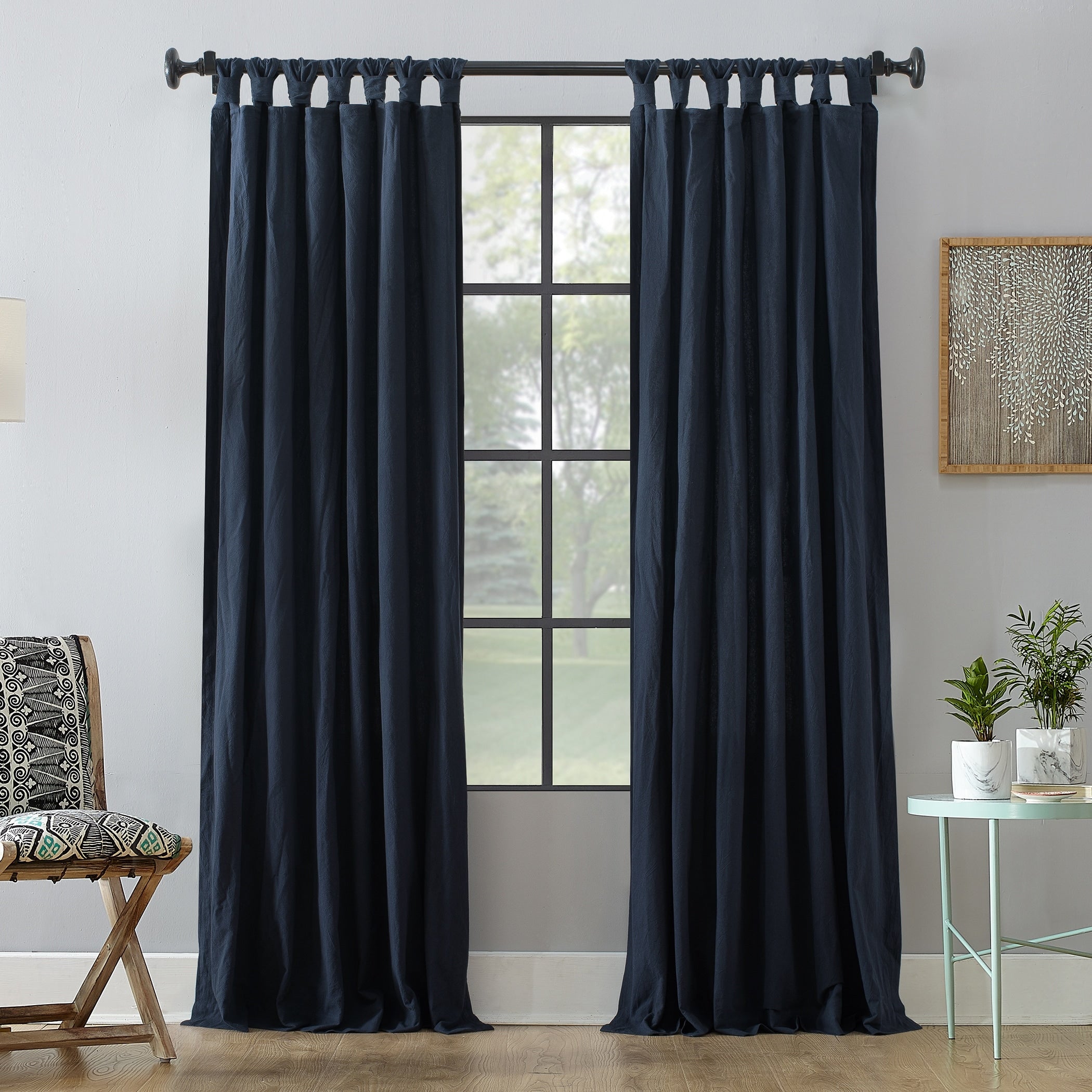 Archaeo Washed Cotton Twist Tab Curtain, Single Panel