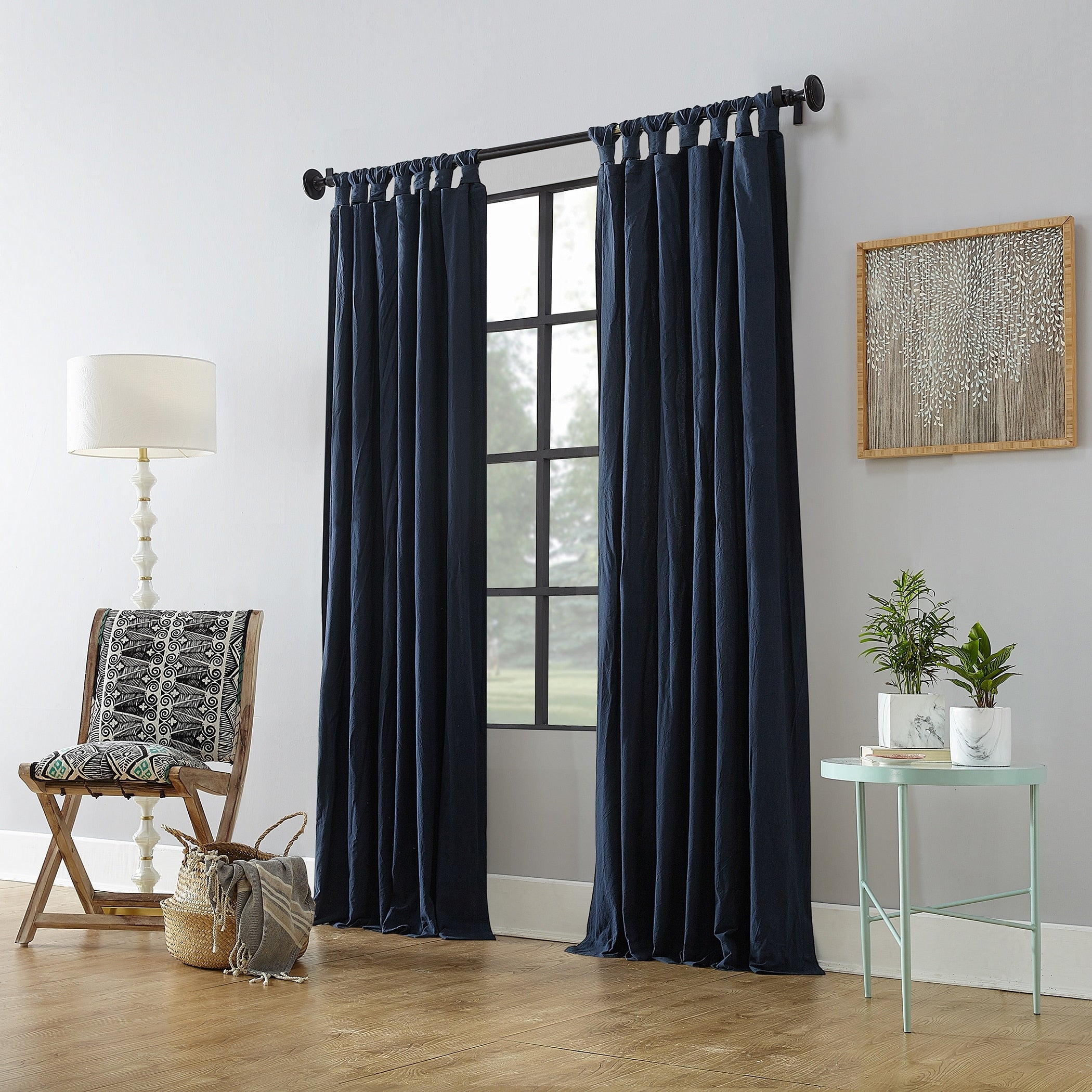 Archaeo Washed Cotton Twist Tab Curtain, Single Panel