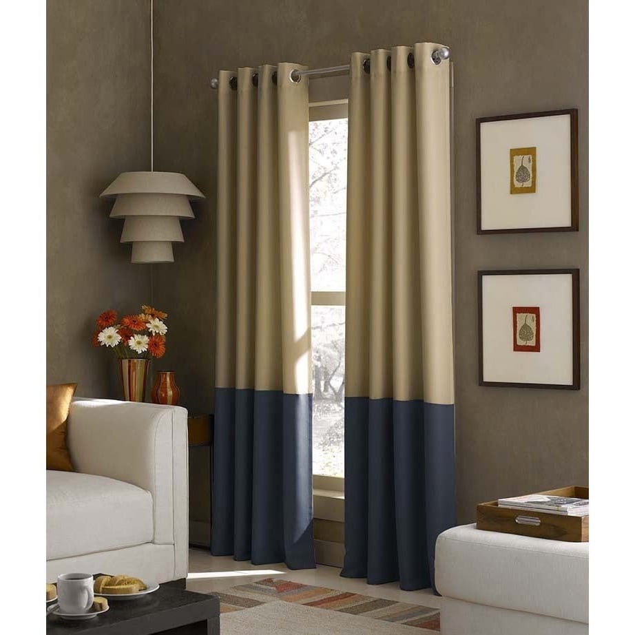 Kendall Color Block Grommet Curtain Panel