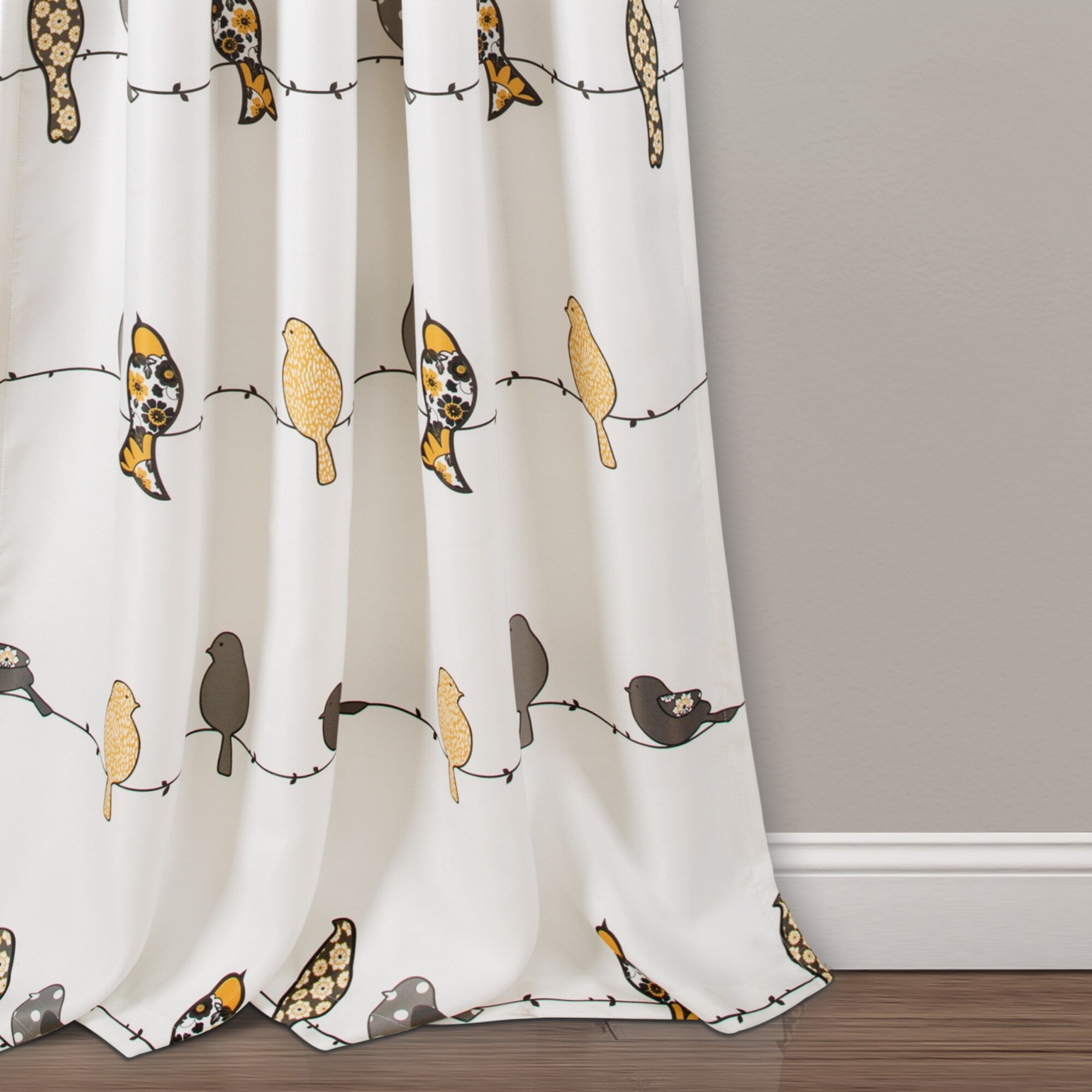 Lush Decor Rowley Birds Room Darkening Curtain Panel Pair