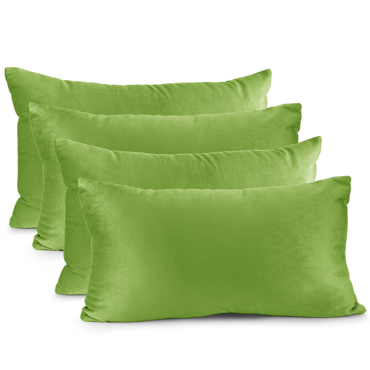 Nestl Solid Microfiber Soft Velvet Throw Pillow Cover (Set of 4)