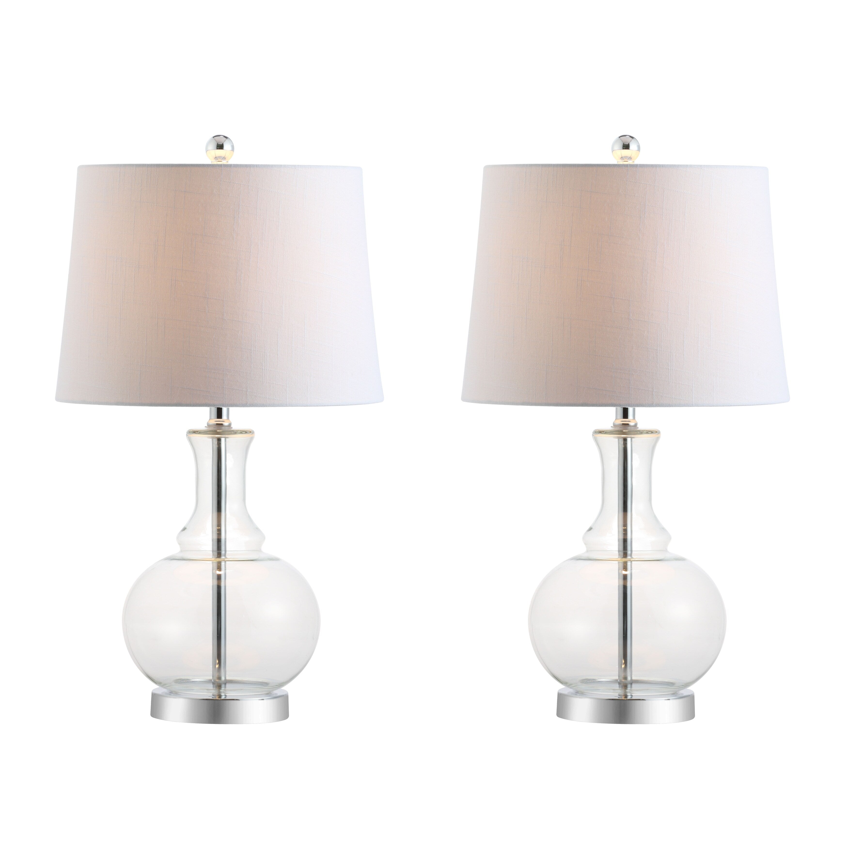 Edward 25 Glass LED Table Lamp, Mercury Silver/Brass Gold (Set of 2) by JONATHAN Y