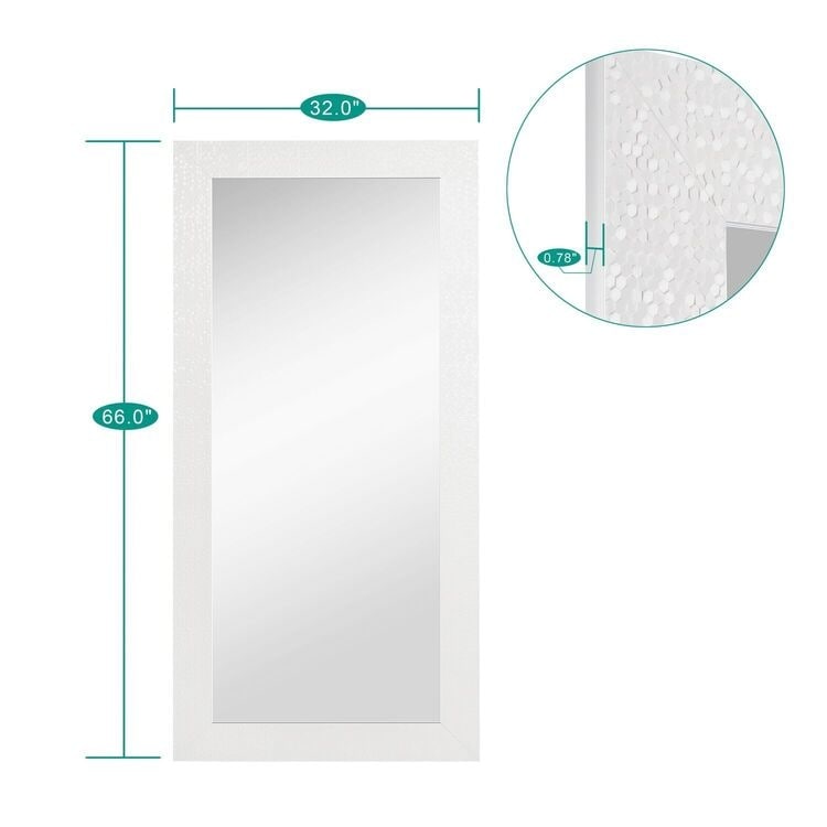 Premium Mosaic Pattern Full-Length Vertical Mirror - Standing, Leaning, Free-Standing Full Body Dressing Mirror