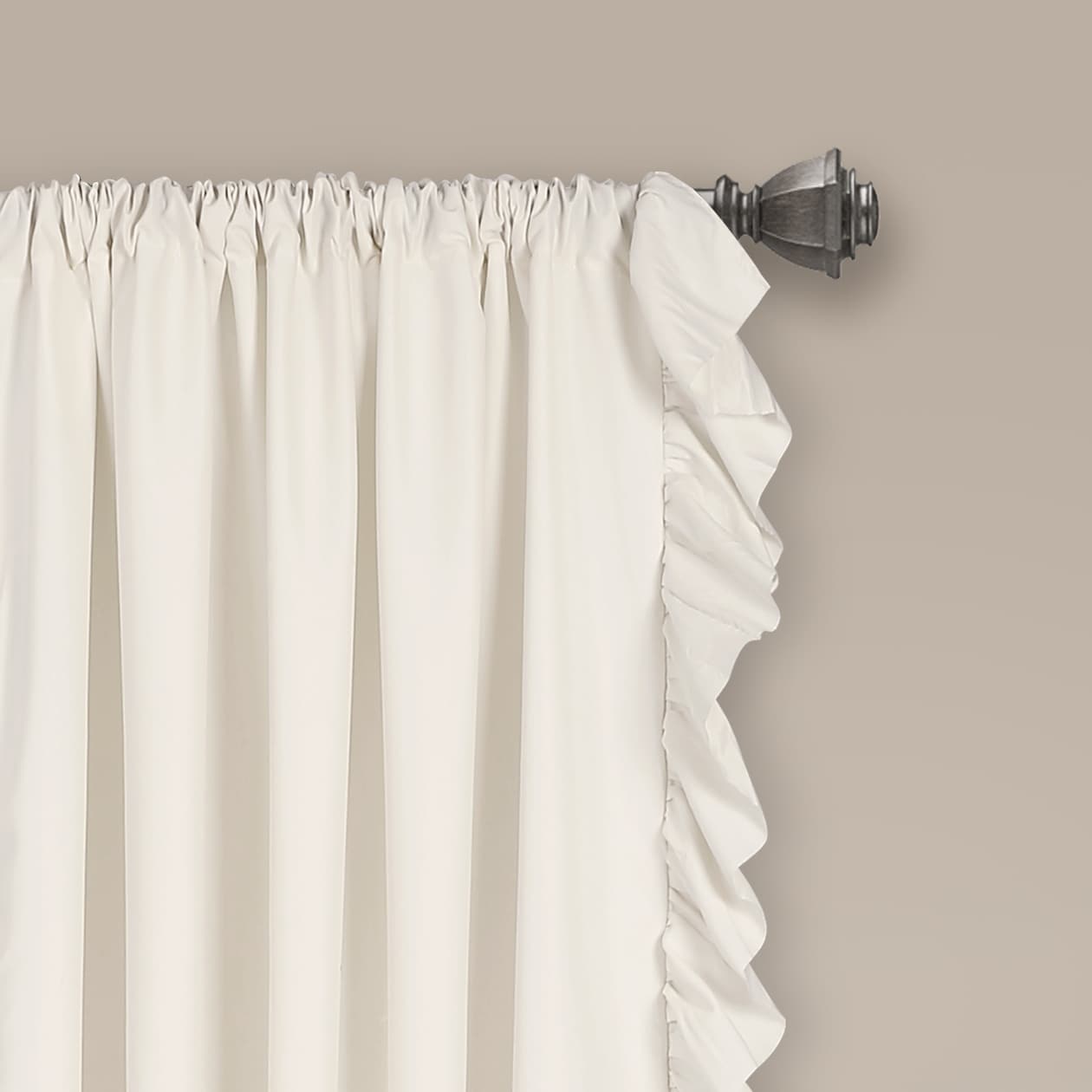 The Gray Barn Gila Ruffled Edge Curtain Panel Pair