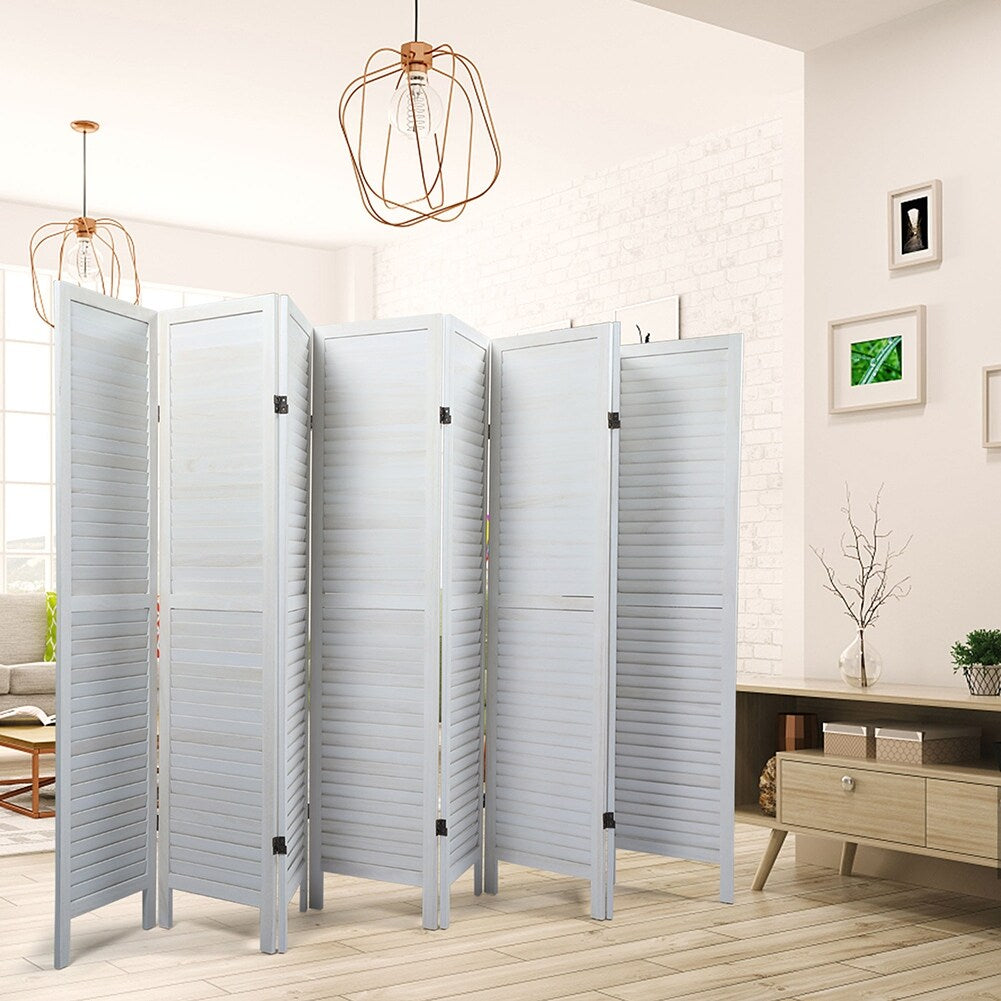 Paneled Wood Room Divider Folding Screen Privacy Screen Partition