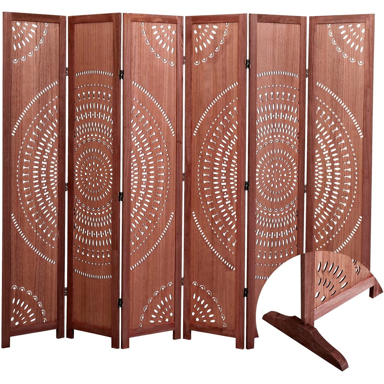 65'' H Solid Wood Folding Room Divider