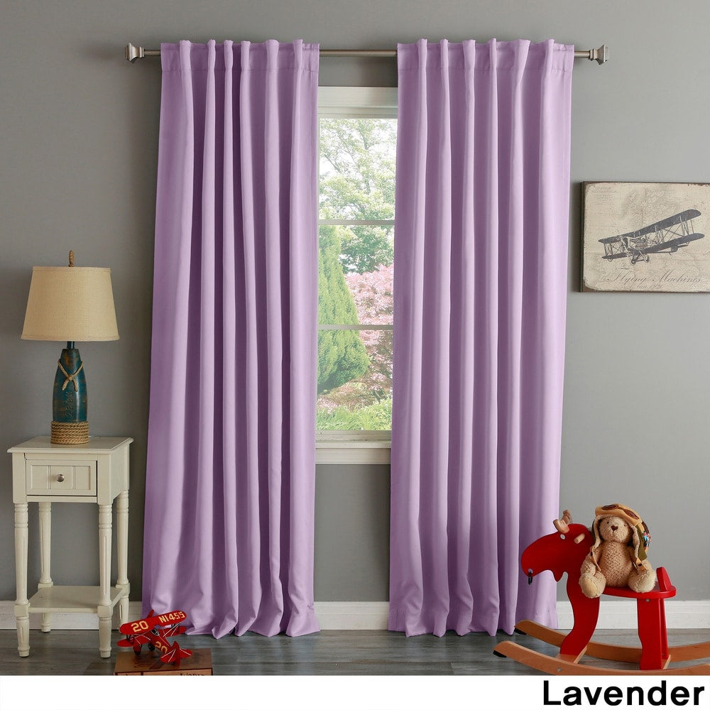 Aurora Home Solid Thermal Insulated 108-inch Blackout Curtain Panel Pair - 52 X 108 - 52 X 108