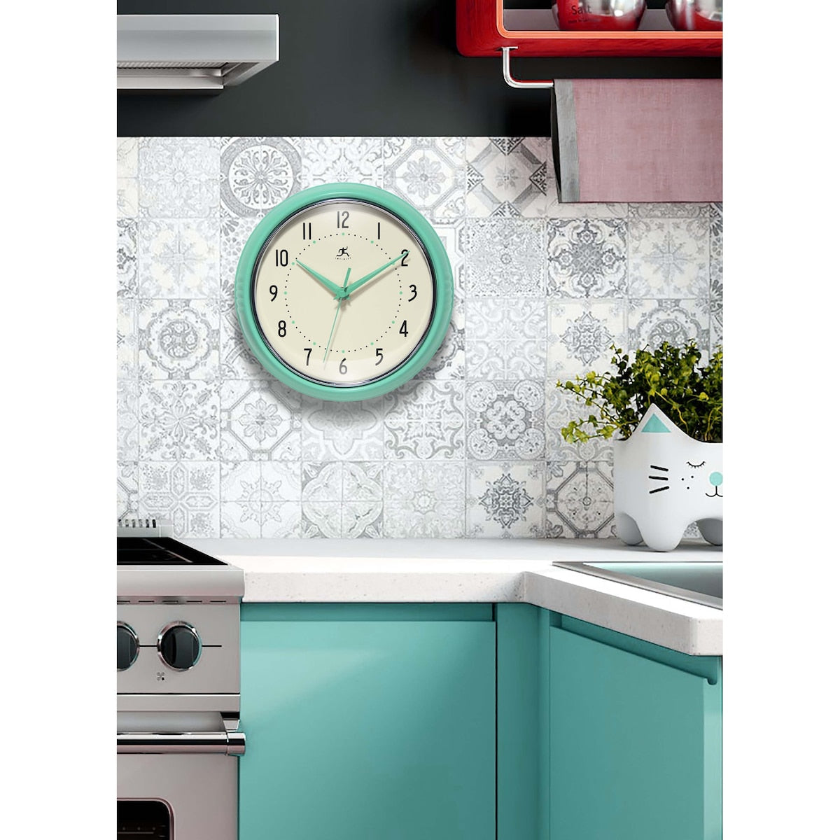 Round Retro Kitchen Wall Clock by Infinity Instruments