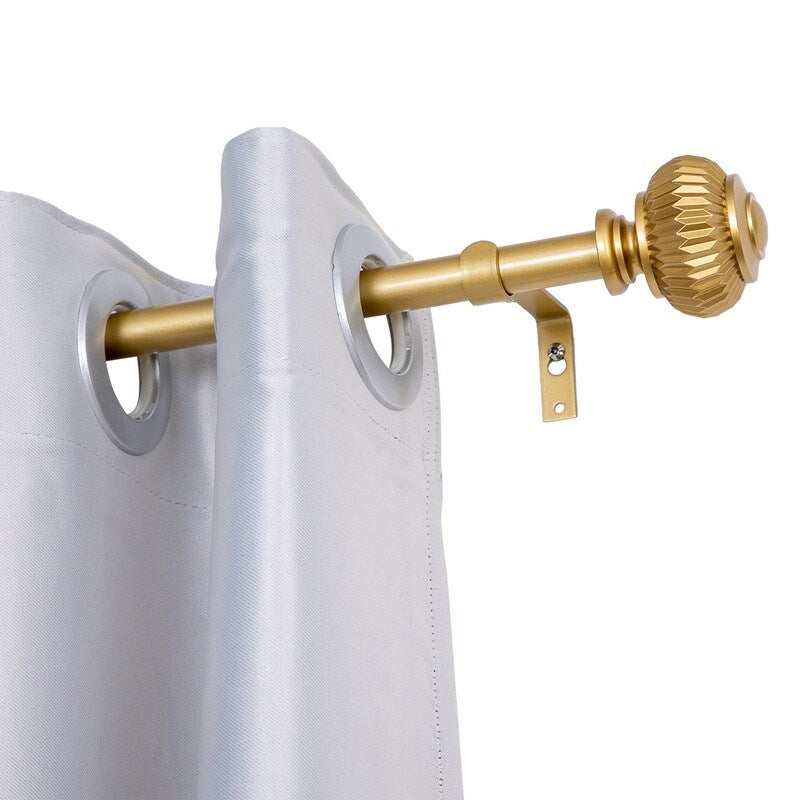 UTOPIA ALLEY 3/4 Inch Curtain Rod - Adjustable Drapery Rods, Gold Curtain Rods, Bedroom & Living Room Decorative Curtain Rods