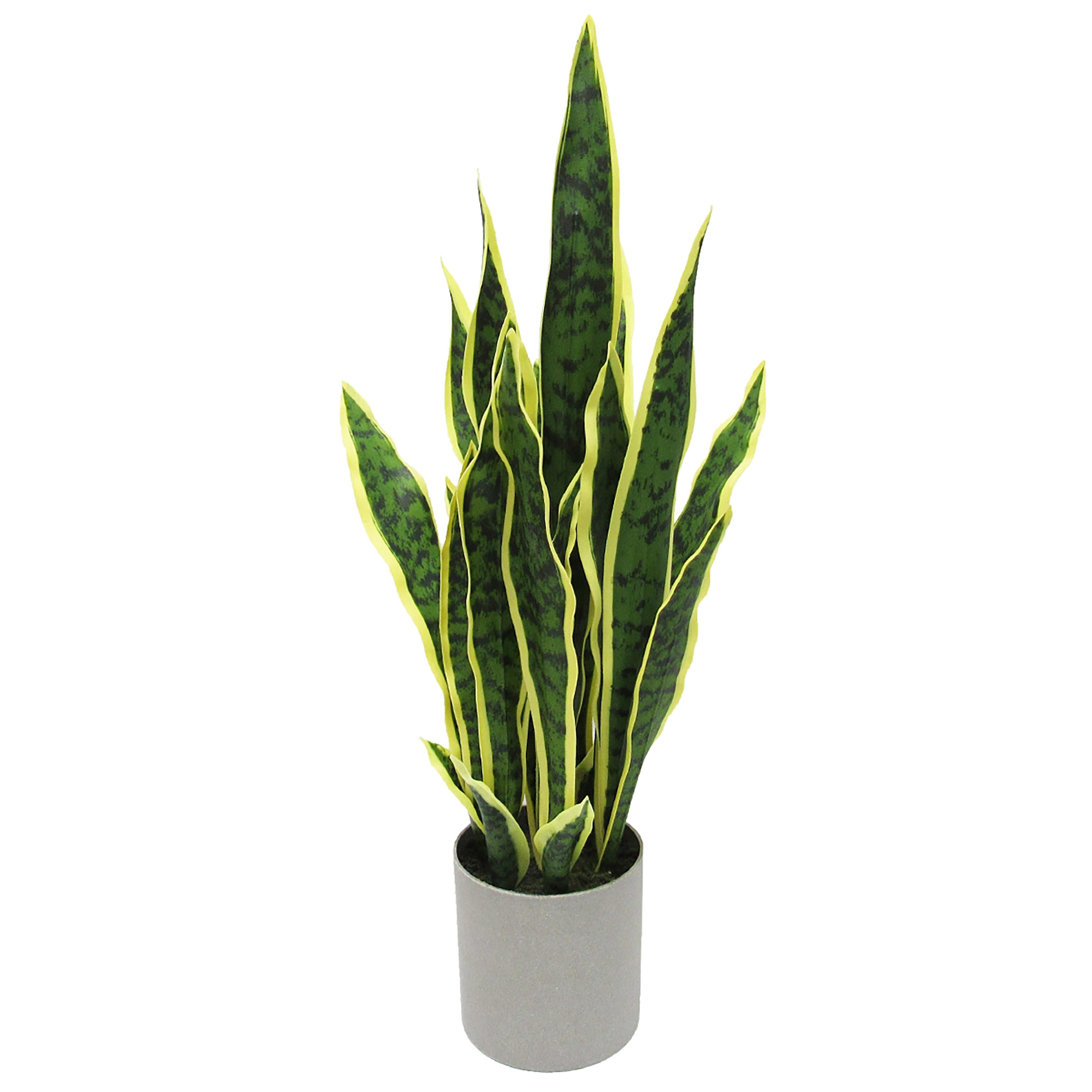 Artificial Sansevieria Snake Plant in Grey Pot