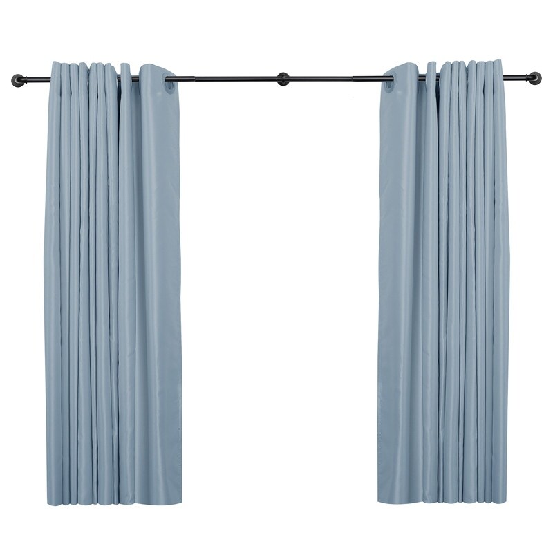 UTOPIA ALLEY 1 inch Industrial Curtain Rods for Windows, Blackout, Wrap Around Curtain Rods, Rustic Style, Matte Black