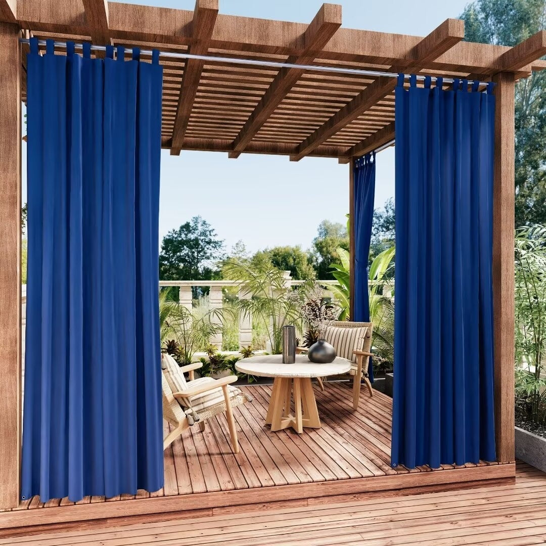 Outdoor Cabana Solid UV Protected Privacy Tab Top Panel